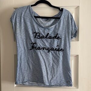 Light Blue Women's Short Sleeve Graphic Tee